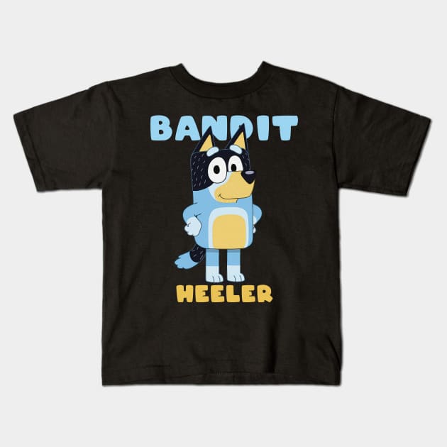 Bandit Heeler Kids T-Shirt by lazymost